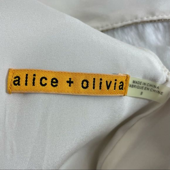 Alice + Olivia Norah Metallic Leather Dress - Picture 5 of 12